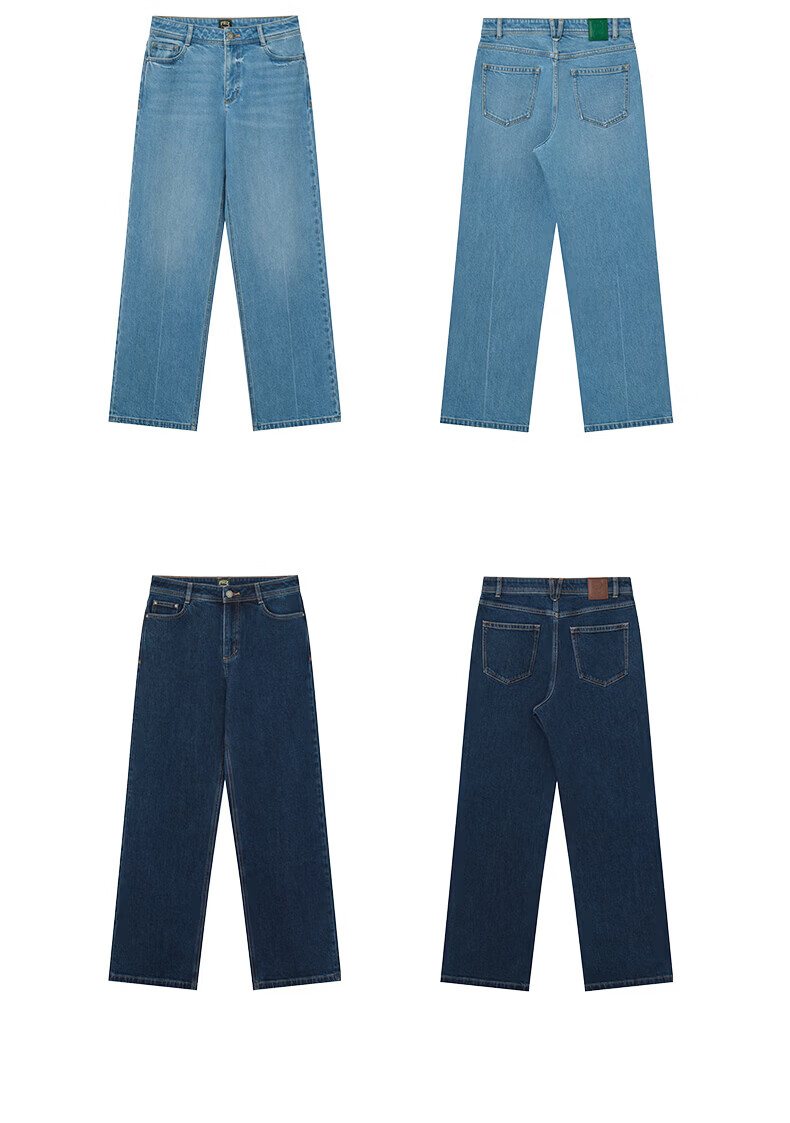 HAZZYS Women's Spring PHIZ Series Solid Color Straight Casual Jeans ATDSP0DAX01 6